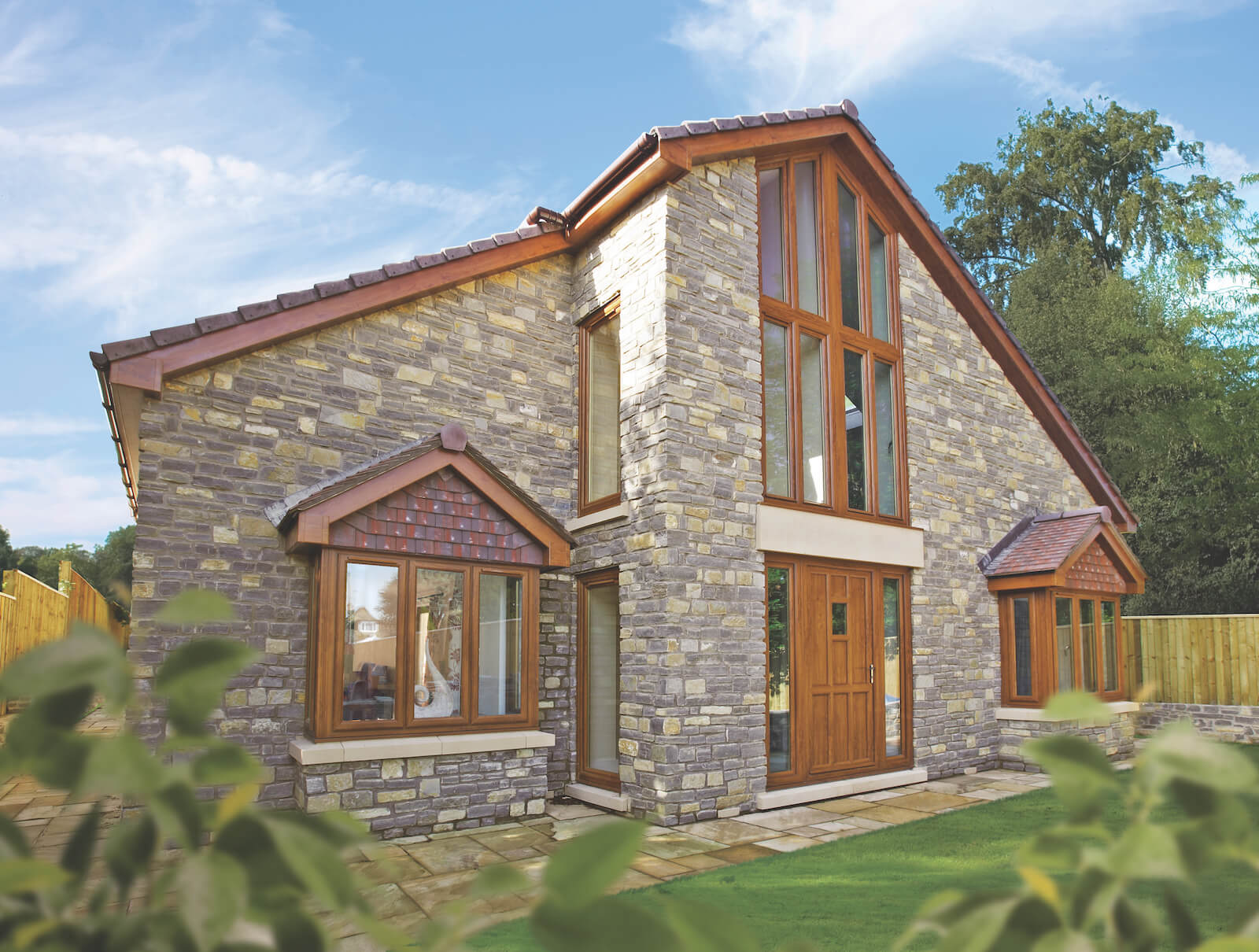 Home with Eurologik wooden uPVC windows