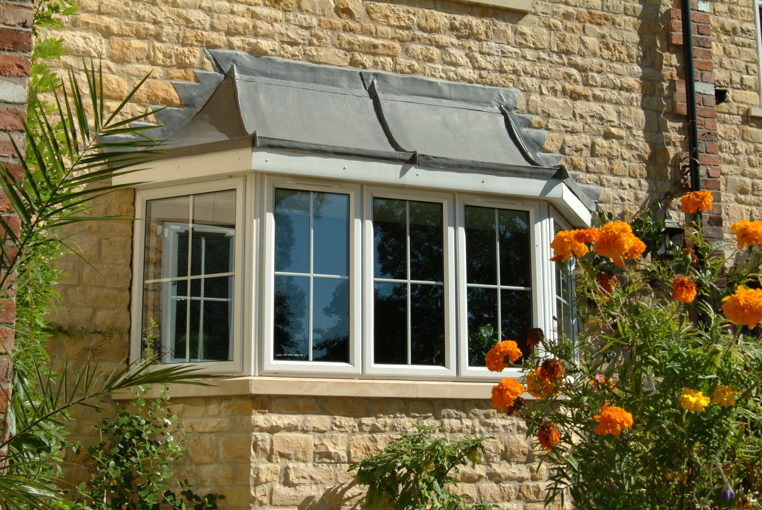 White Logik uPVC bay window