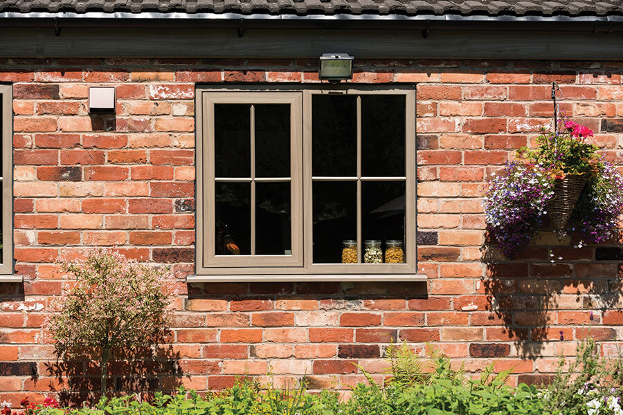 coloured flush sash window