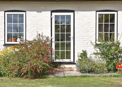 White rehau uPVC door