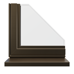 Mid bronze classic aluminium window