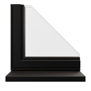 Anod black classic aluminium window