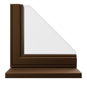 Bronze classic aluminium window