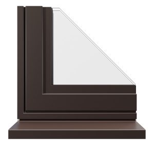 Brown prestige aluminium window