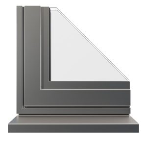 Silver prestige aluminium window