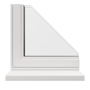White classic aluminium window