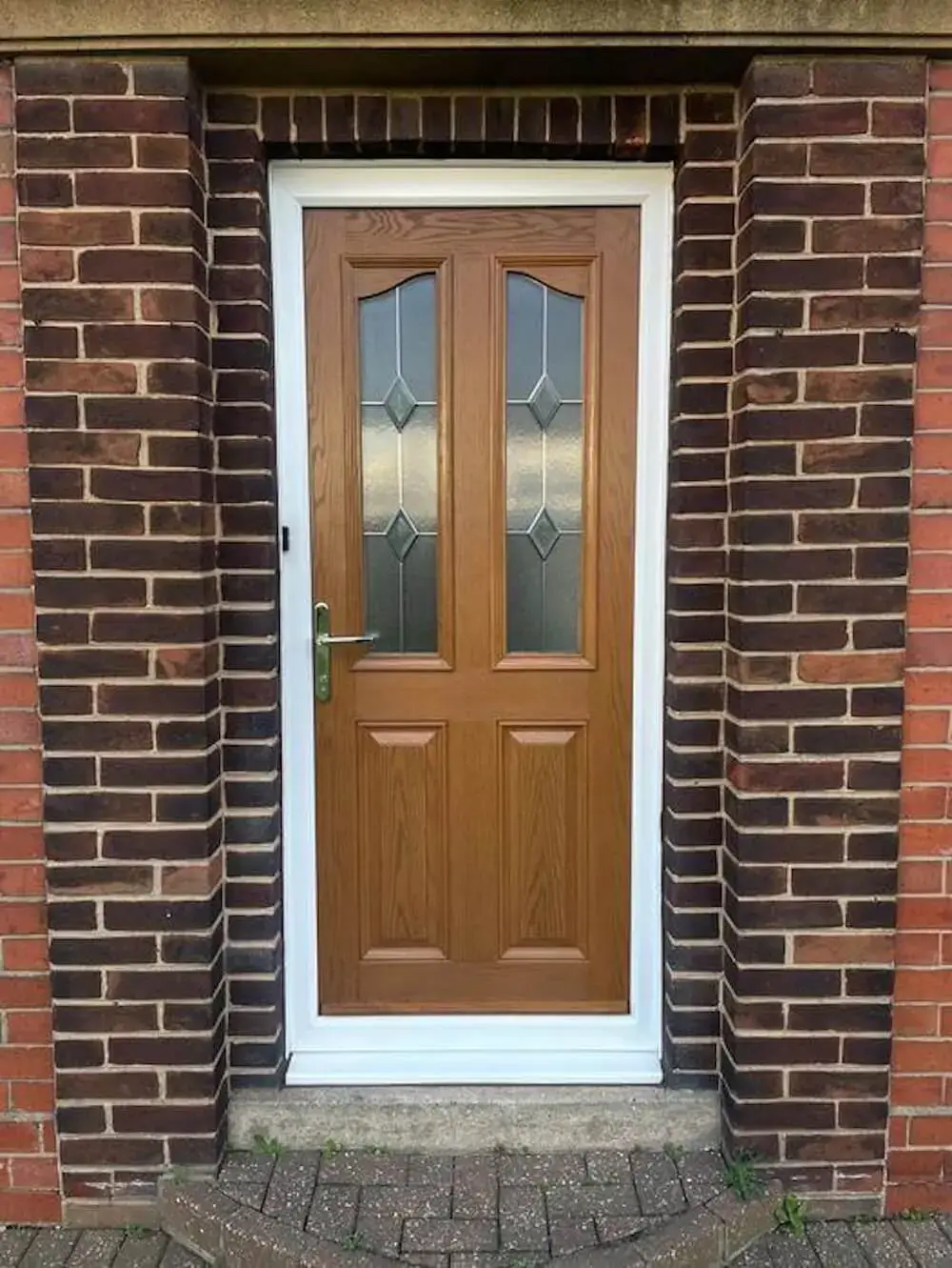 Timber effect entrance door